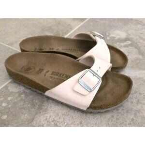 Birkenstocks Light Pink Leather Sandals Madrid Buckle NEW L4 Cork